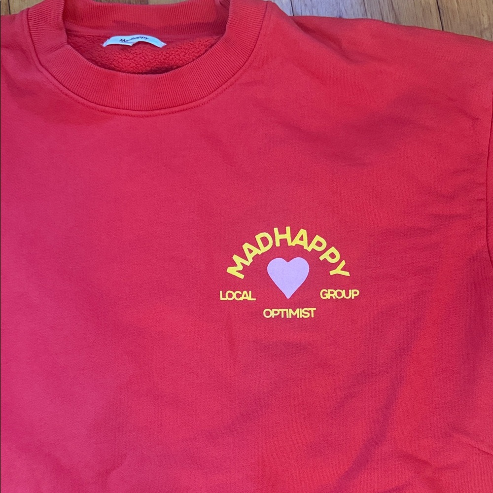 Madhappy Bold Red Crewneck - Picture 2 of 5